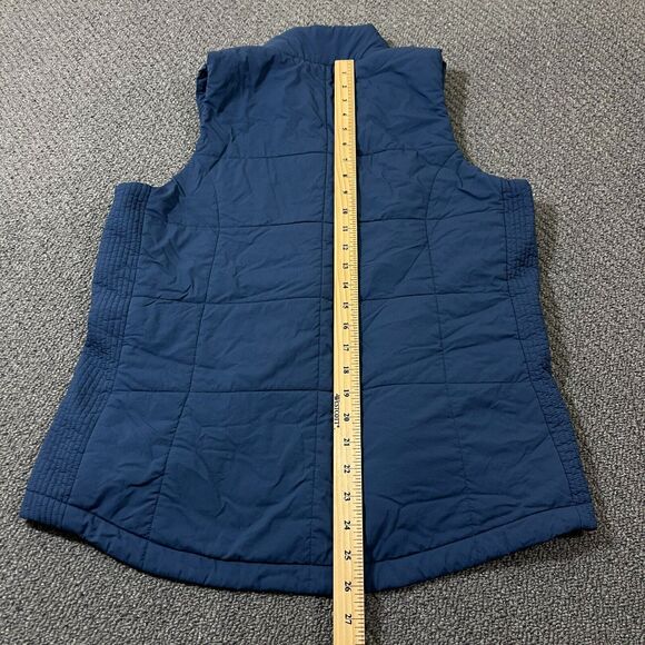 Peter Millar Vest Womens Size Large Navy Nylon Puffer Jacket Hi Neck Full Zip - Picture 8 of 8